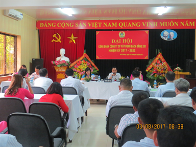 Đại Hội Công Đoàn Công ty cổ phần xây dựng Bạch Đằng 201 Nhiệm Kỳ 2017 - 2022